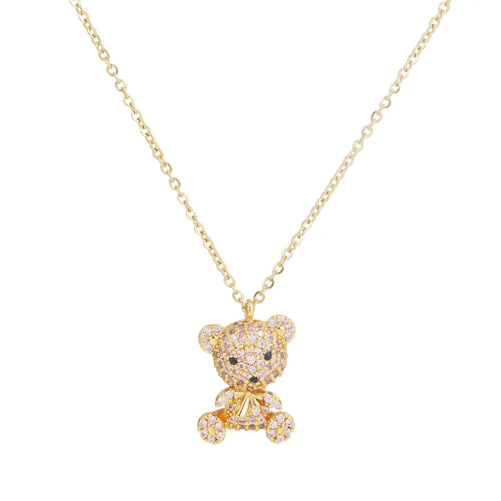 Collier pendentif ours en peluche