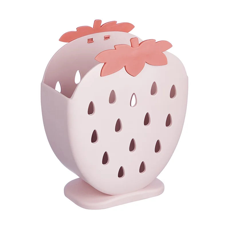 Pot à stylos fraise
