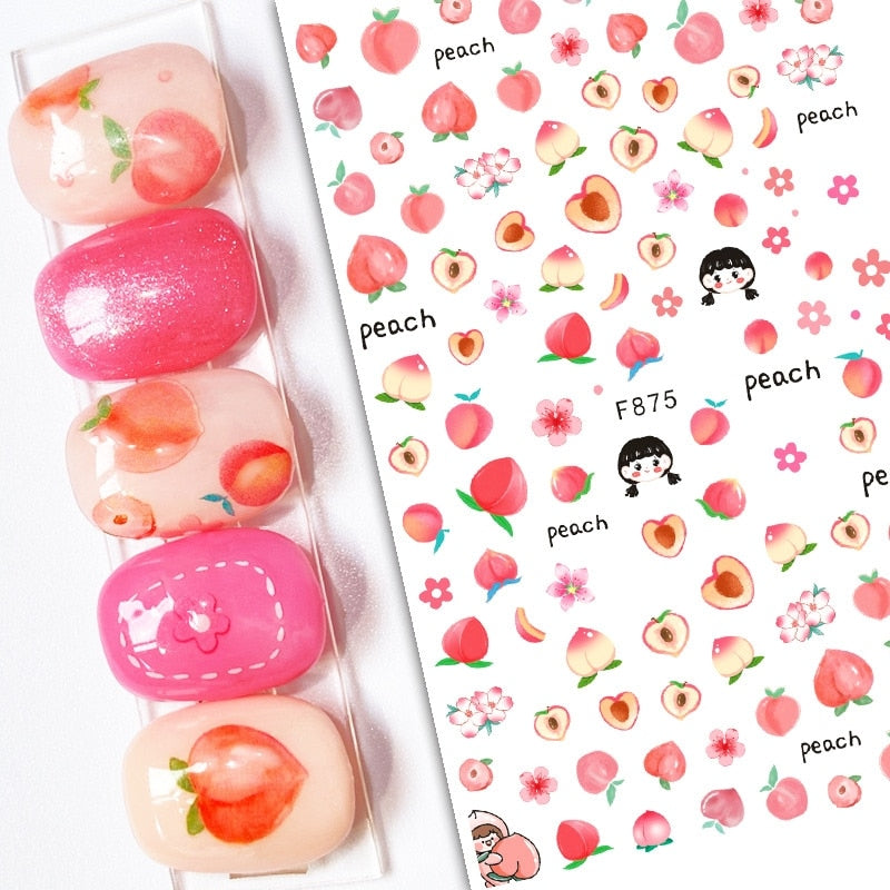 Décalcomanies Nail Art Fruits
