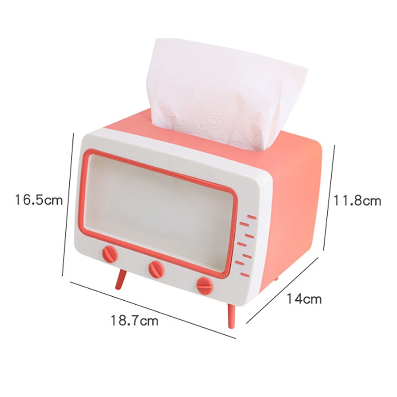 Boîte à mouchoirs et support de téléphone