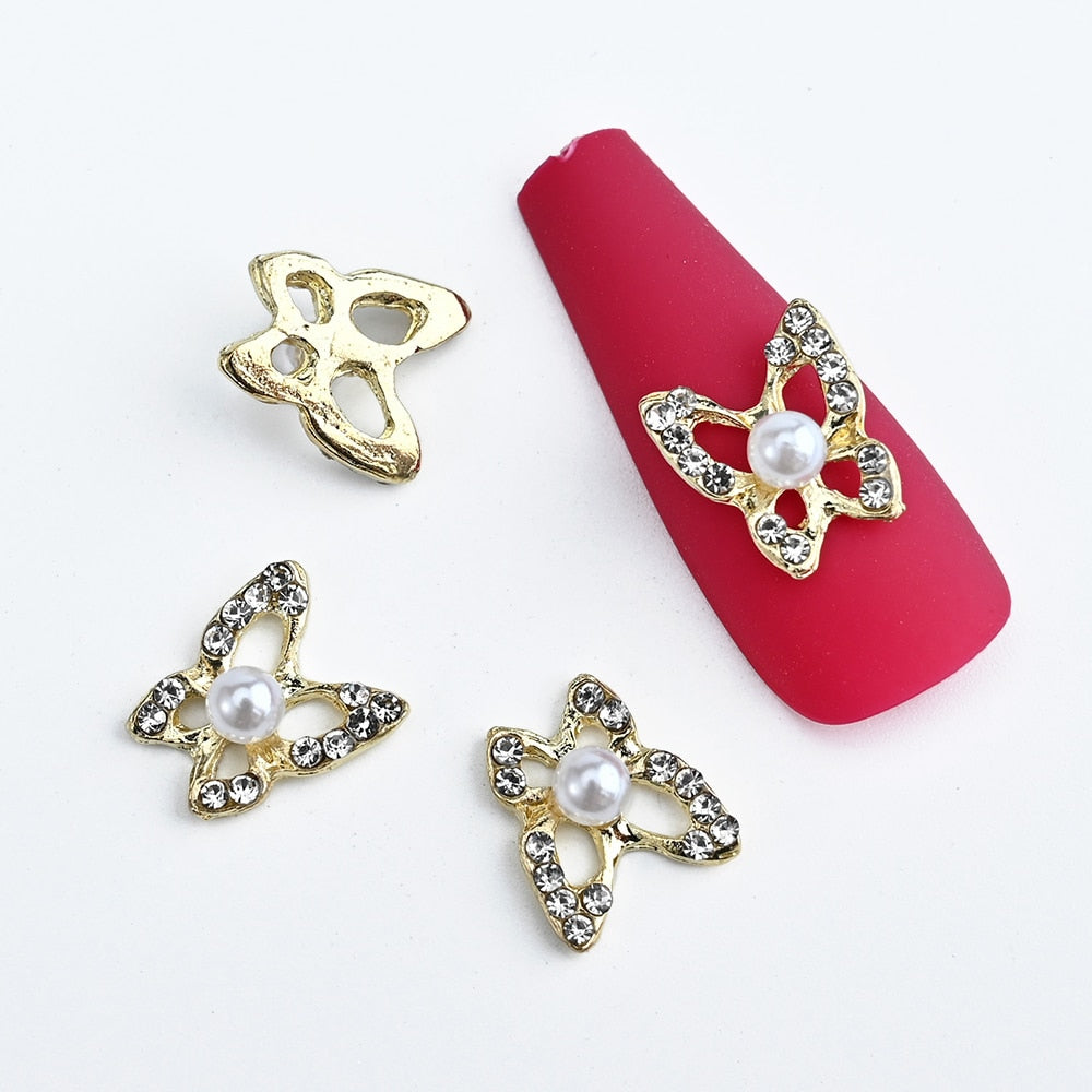 Charms pour ongles en forme de papillon