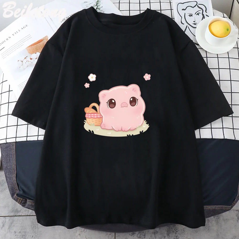 Camiseta de picnic de cerditos