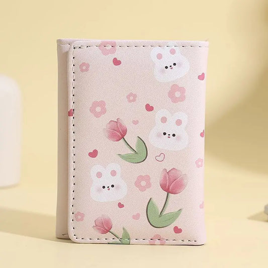 Portefeuilles lapin tulipe kawaii
