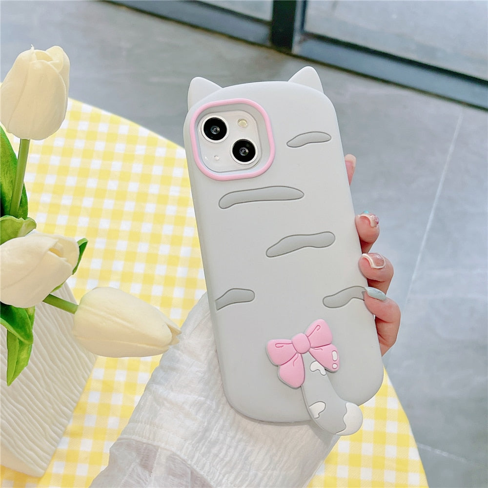 Coque iPhone Chat à queue d'arc