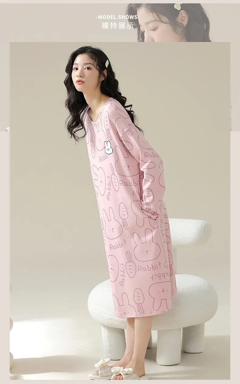 Pink Bunny Night Gown
