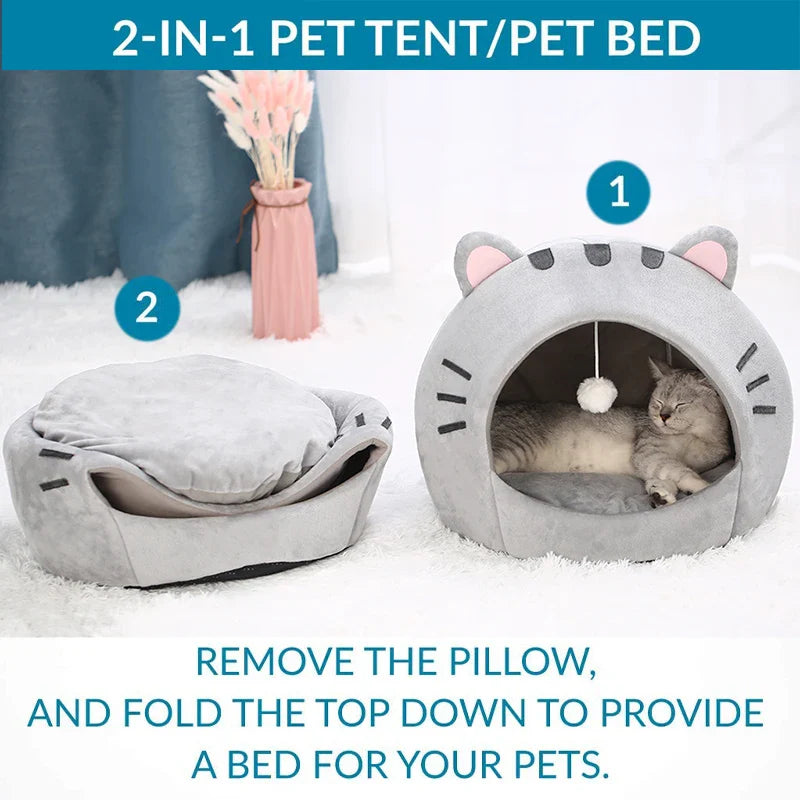 Cute Cat Shaped Cat Bed