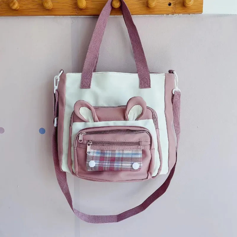 Sac fourre-tout à bandoulière avec oreilles de lapin