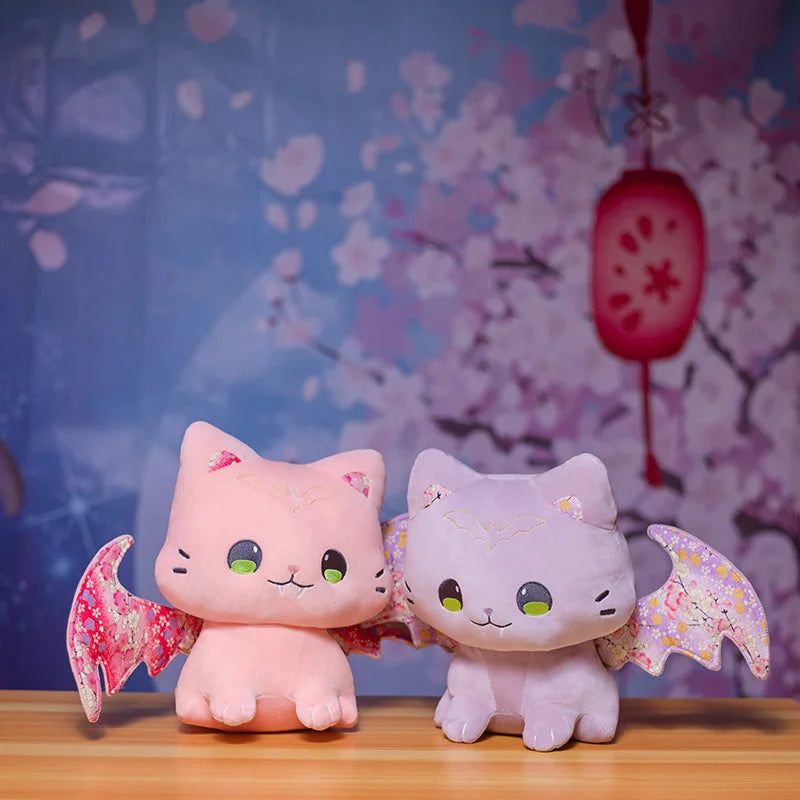 Peluches chat-chauve-souris kawaii