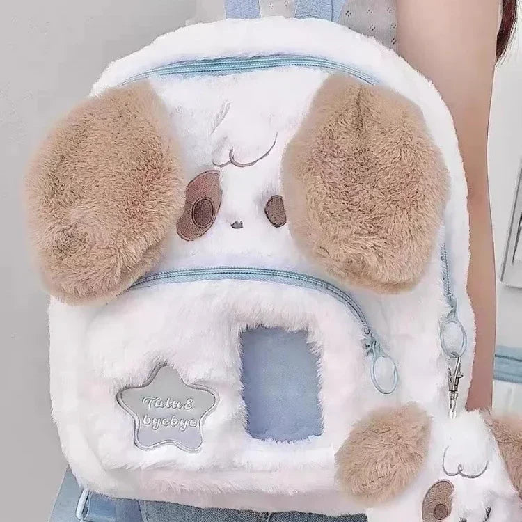 Sac à dos en peluche pour chiot