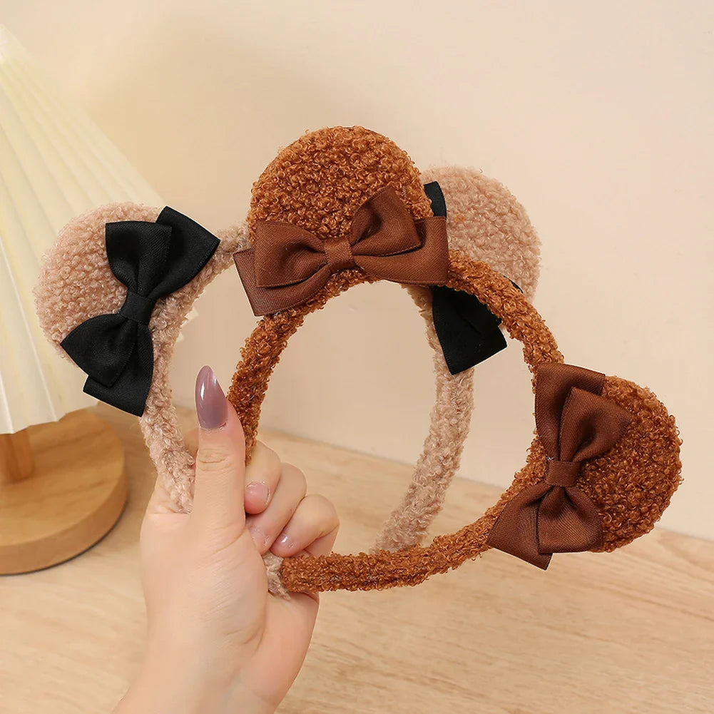 Bandeaux oreilles d'ours en peluche