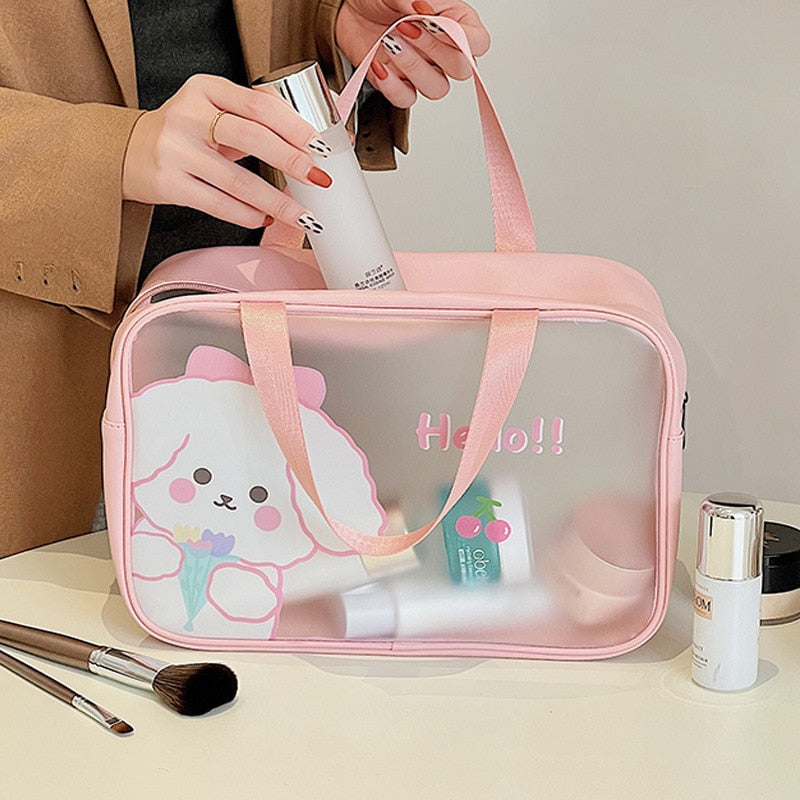 Trousses de maquillage transparentes