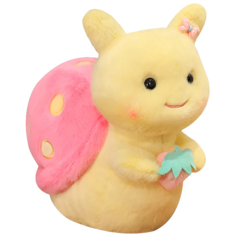 Peluches escargot fraise kawaii