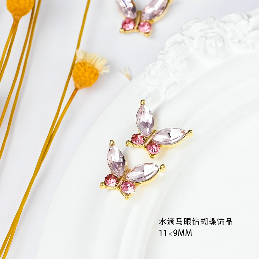 Charms pour ongles en forme de papillon