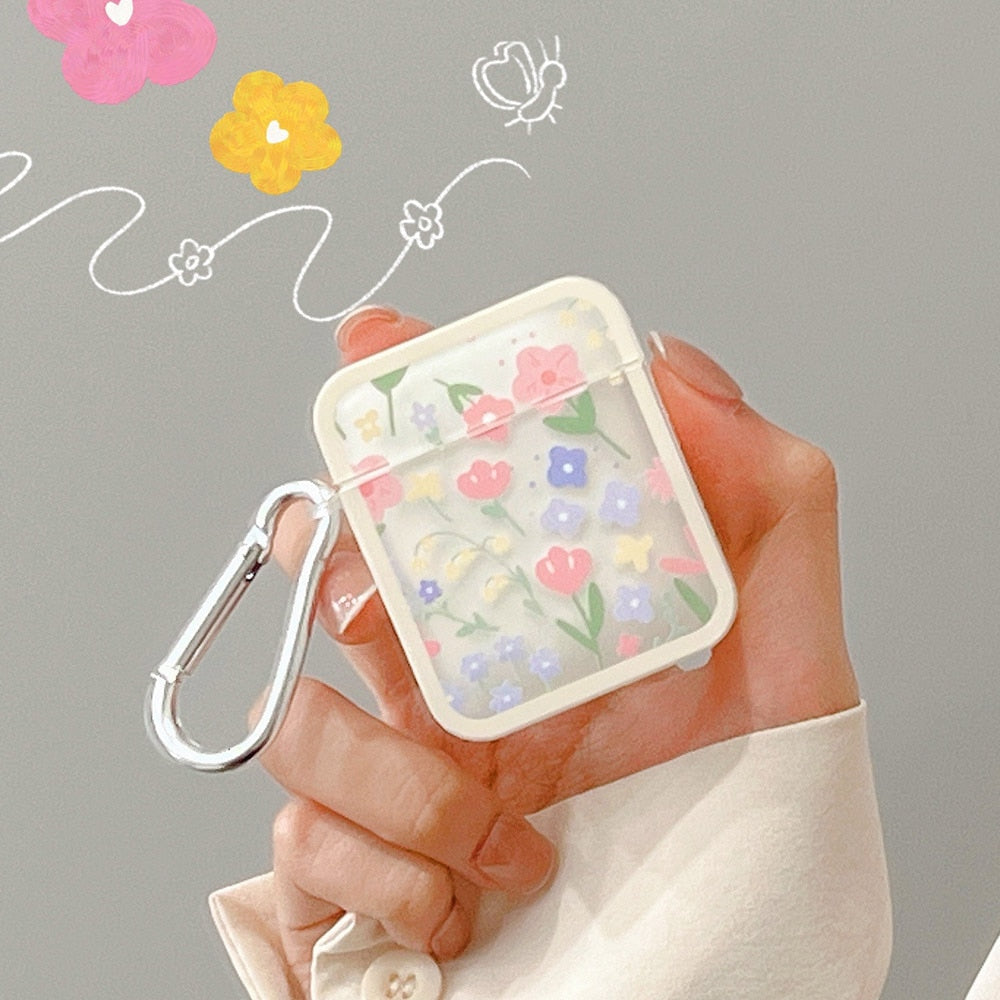 Étui AirPods à fleurs pastel