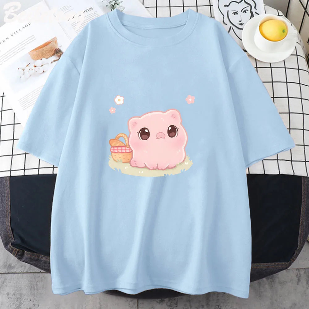 Camiseta de picnic de cerditos