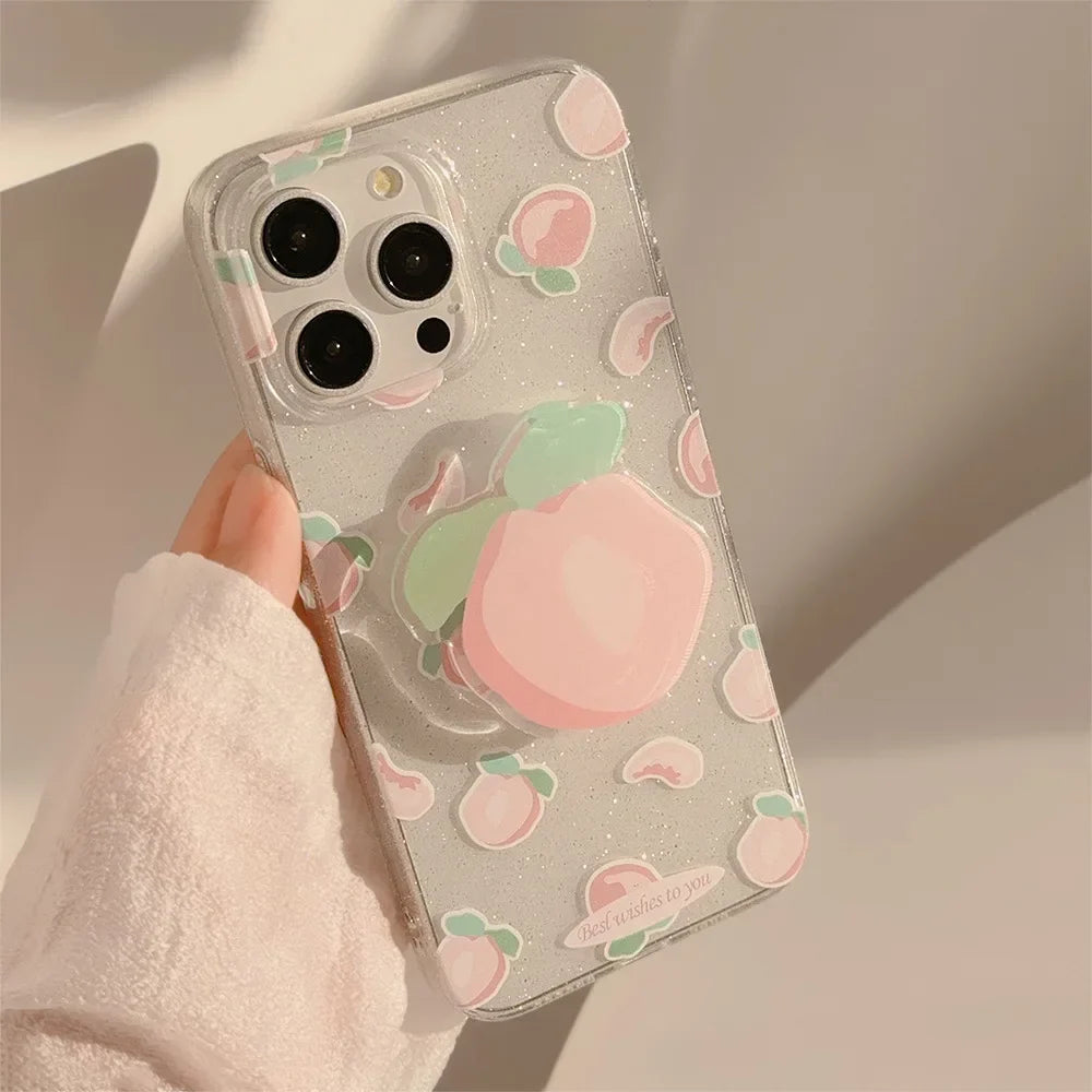 Peachy Glitter iPhone Case