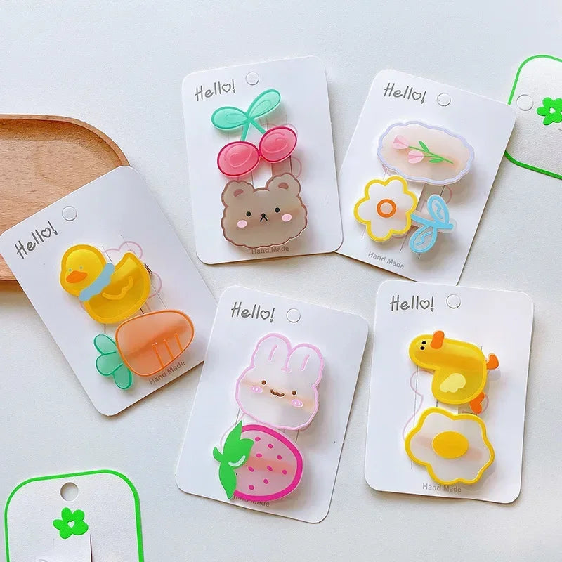 Kawaii Acrylic Hair Pin Clips