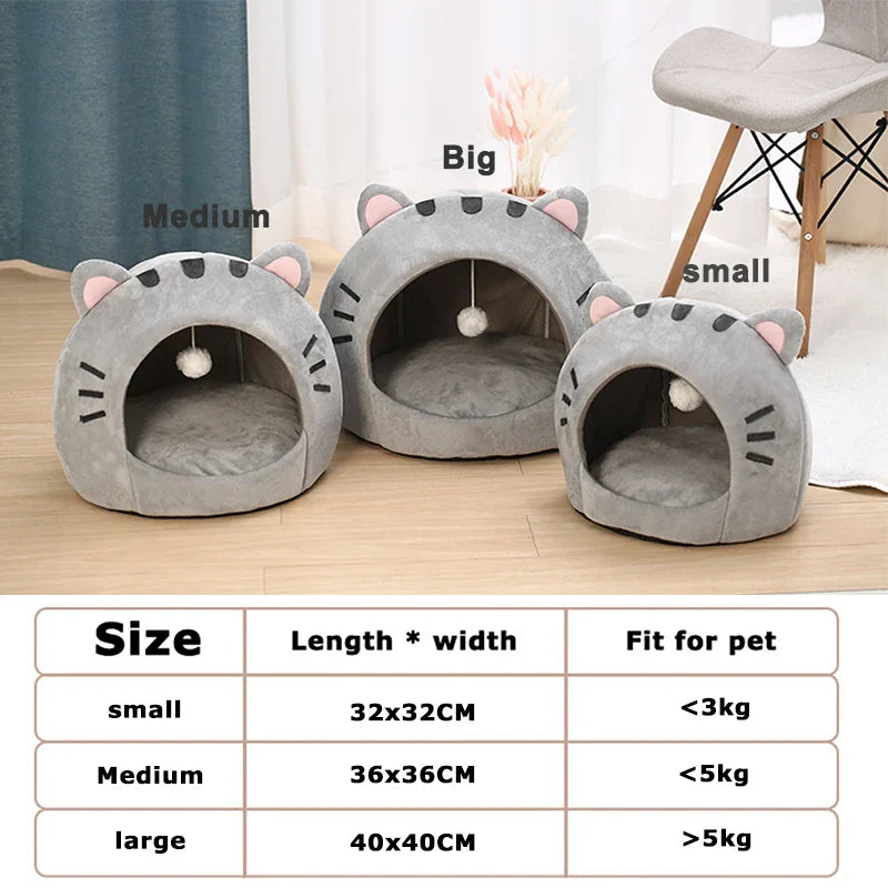Cute Cat Shaped Cat Bed