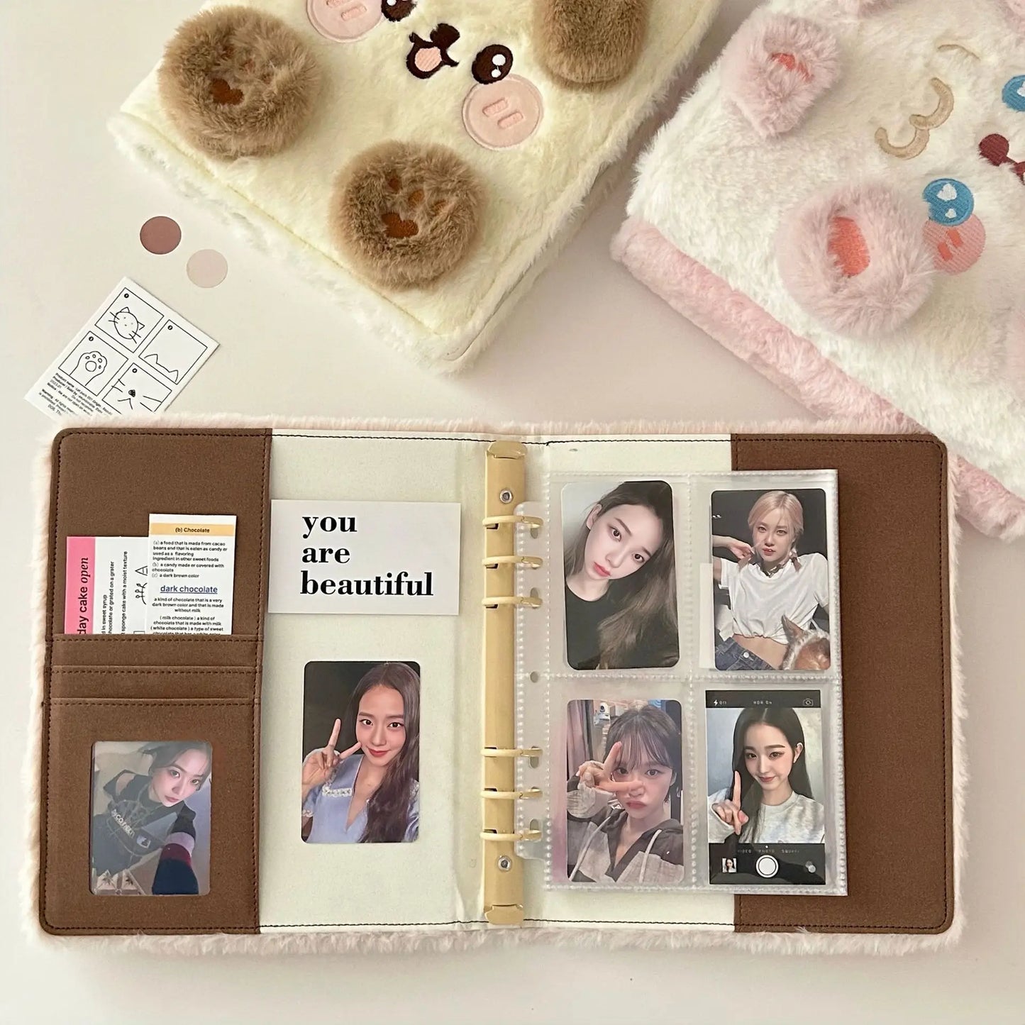 Carpetas de tarjetas fotográficas Kawaii Kpop