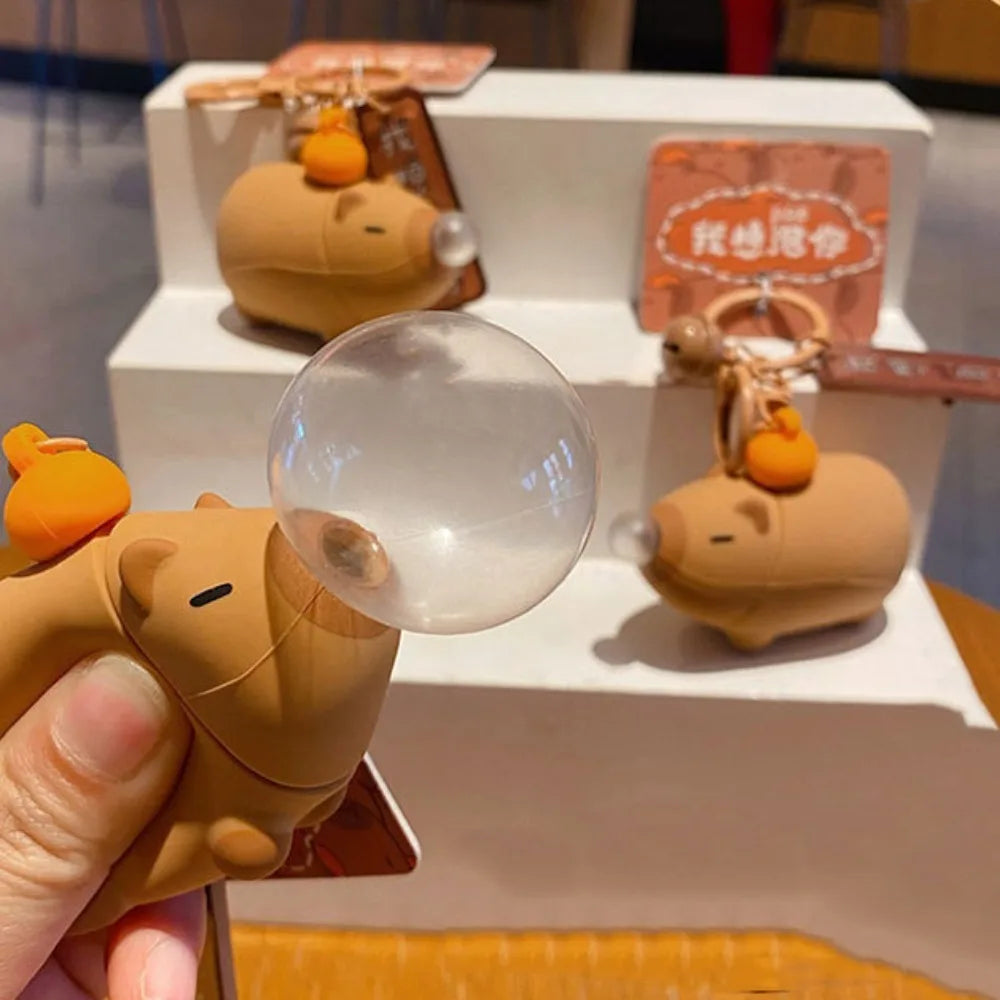 Porte-clés jouet à presser Capybara