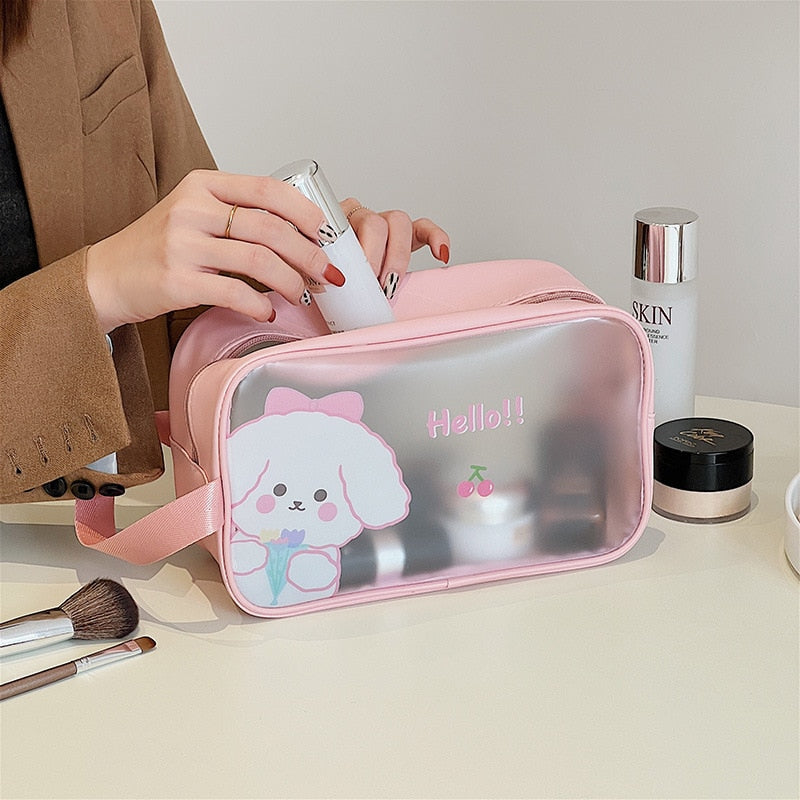 Trousses de maquillage transparentes