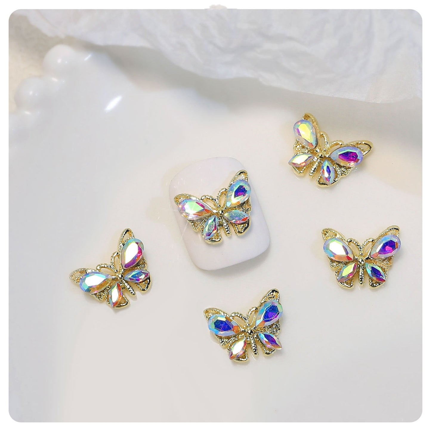 Charms pour ongles en forme de papillon