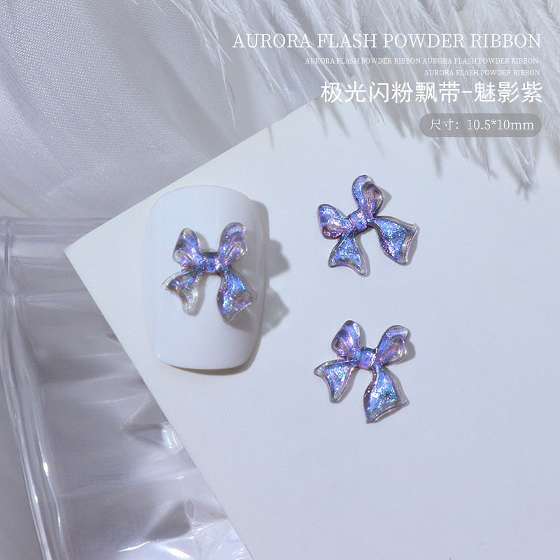 Charms pour ongles pastel brillants