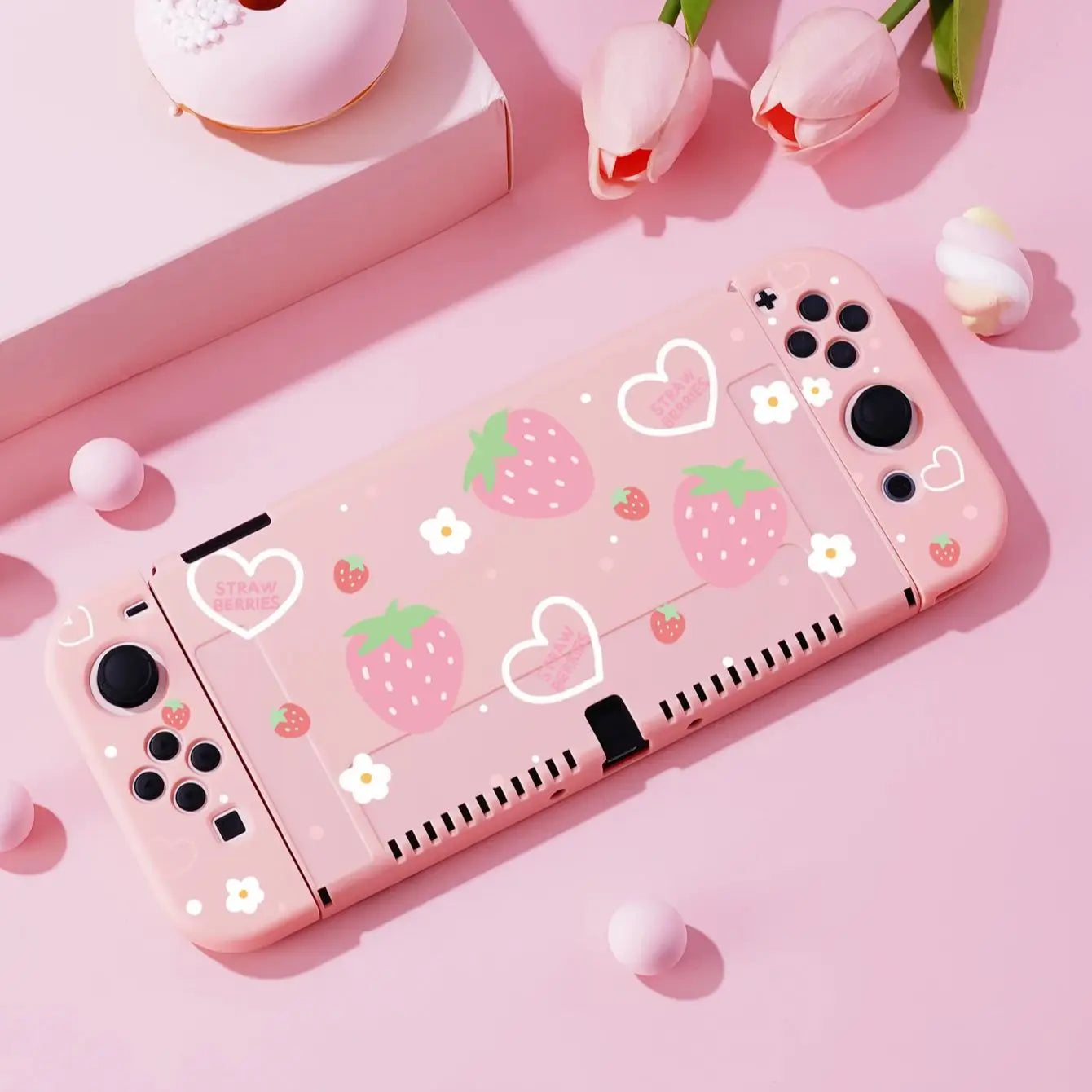 Étui Nintendo Switch Strawberry Hearts