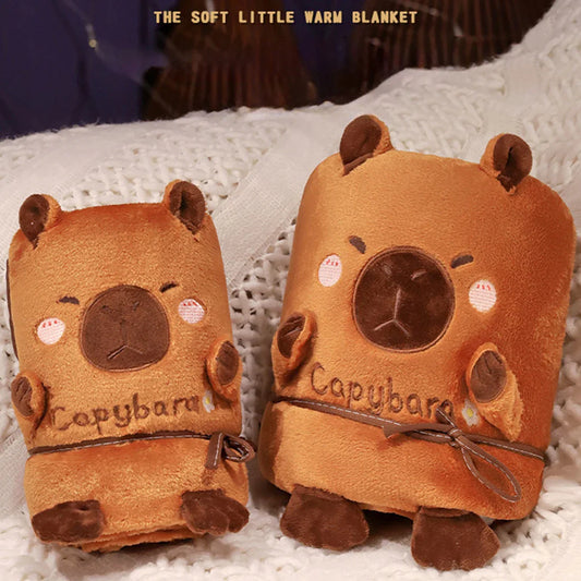 Oreiller couverture roulée Capybara