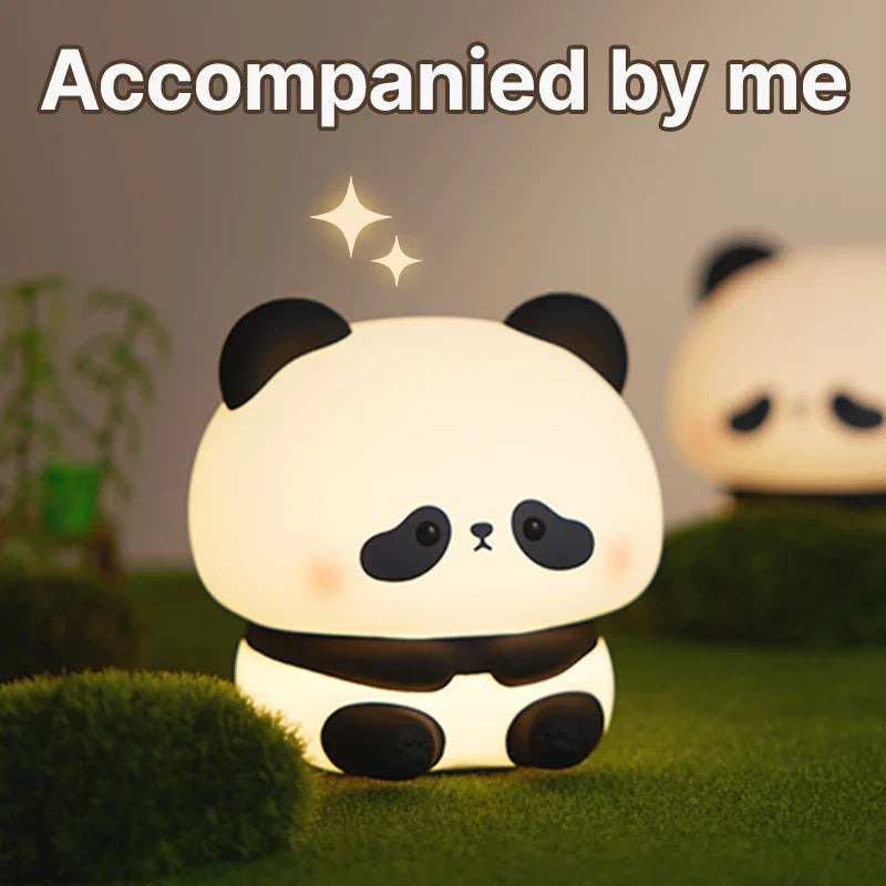 Luces nocturnas LED de panda dormido
