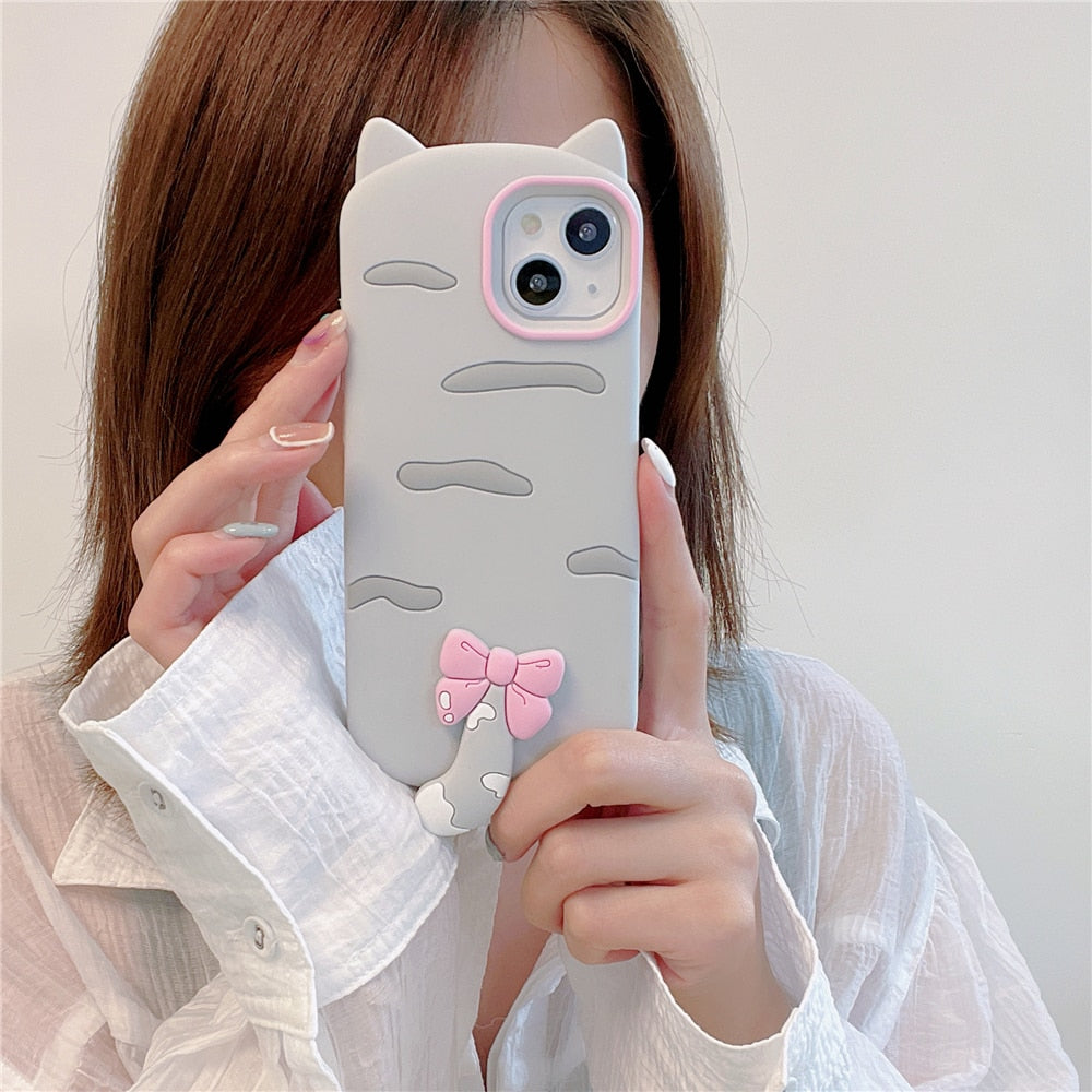 Coque iPhone Chat à queue d'arc