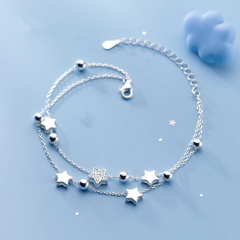 Bracelet étoile en argent sterling 925