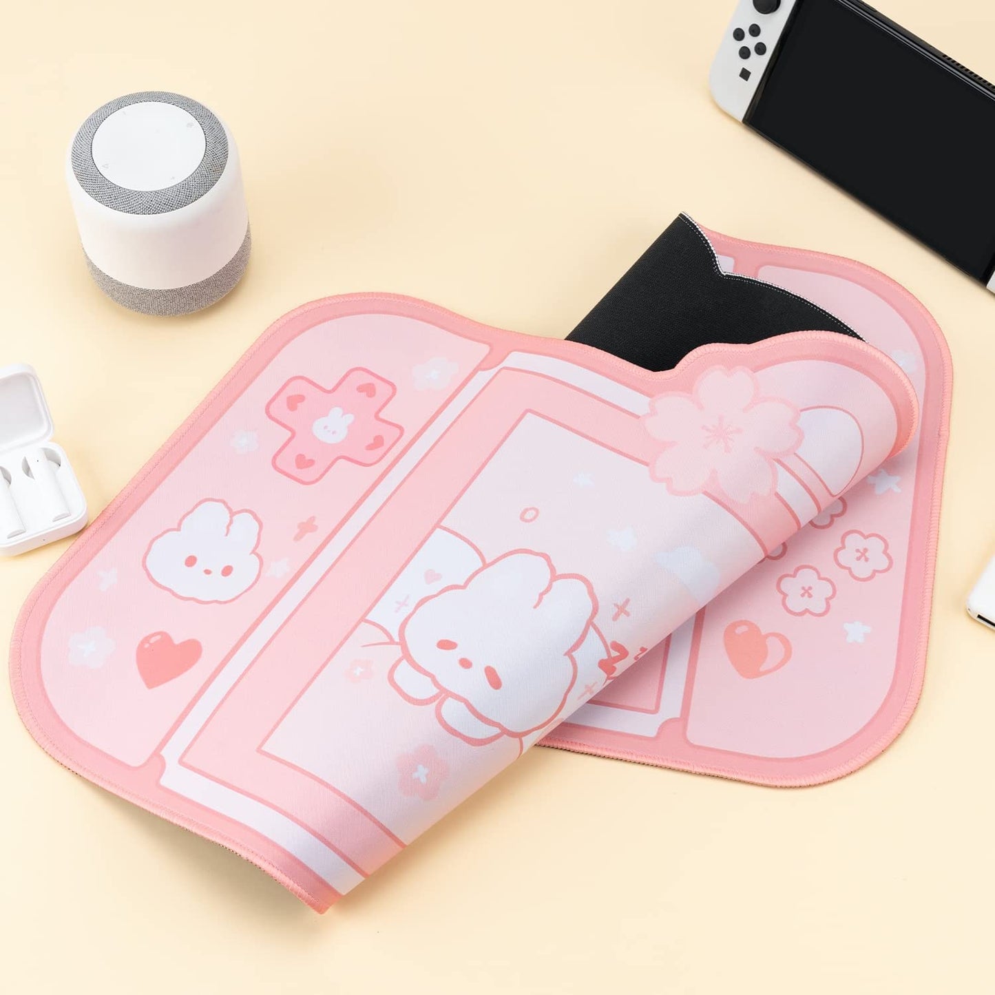 Almohadillas de escritorio con diseño de gato y conejo