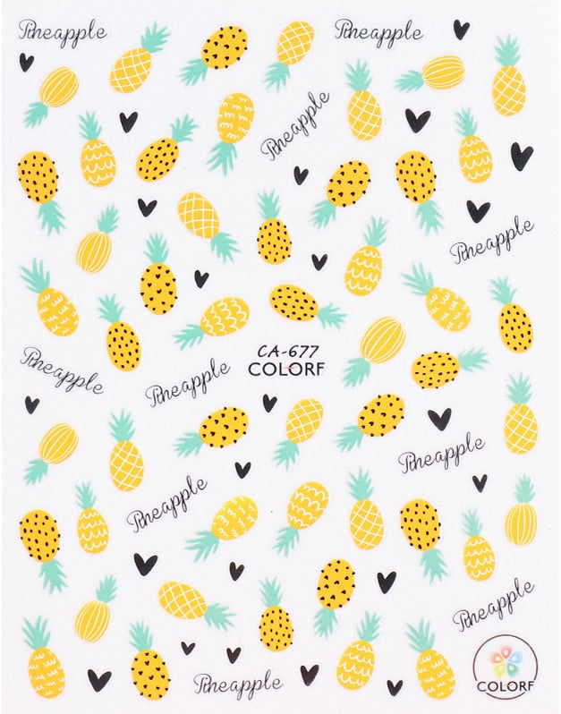 Décalcomanies Nail Art Fruits