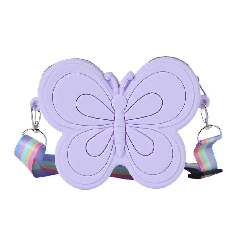 Sacs à bandoulière papillon en silicone pour enfants