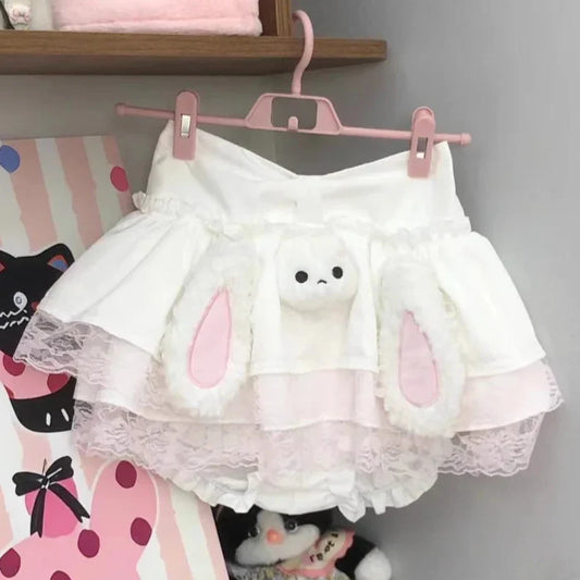 Jupe lapin en peluche kawaii