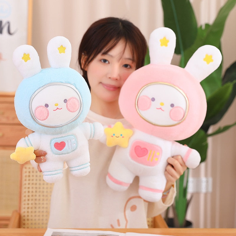 Conejitos de peluche espaciales