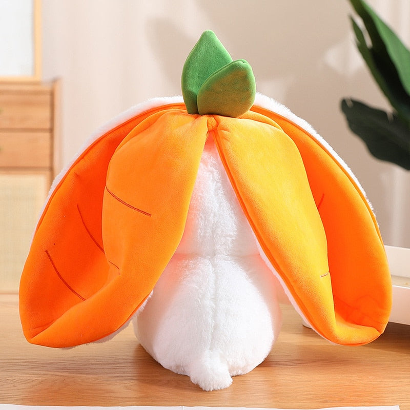 Peluches lapin carotte et fraise
