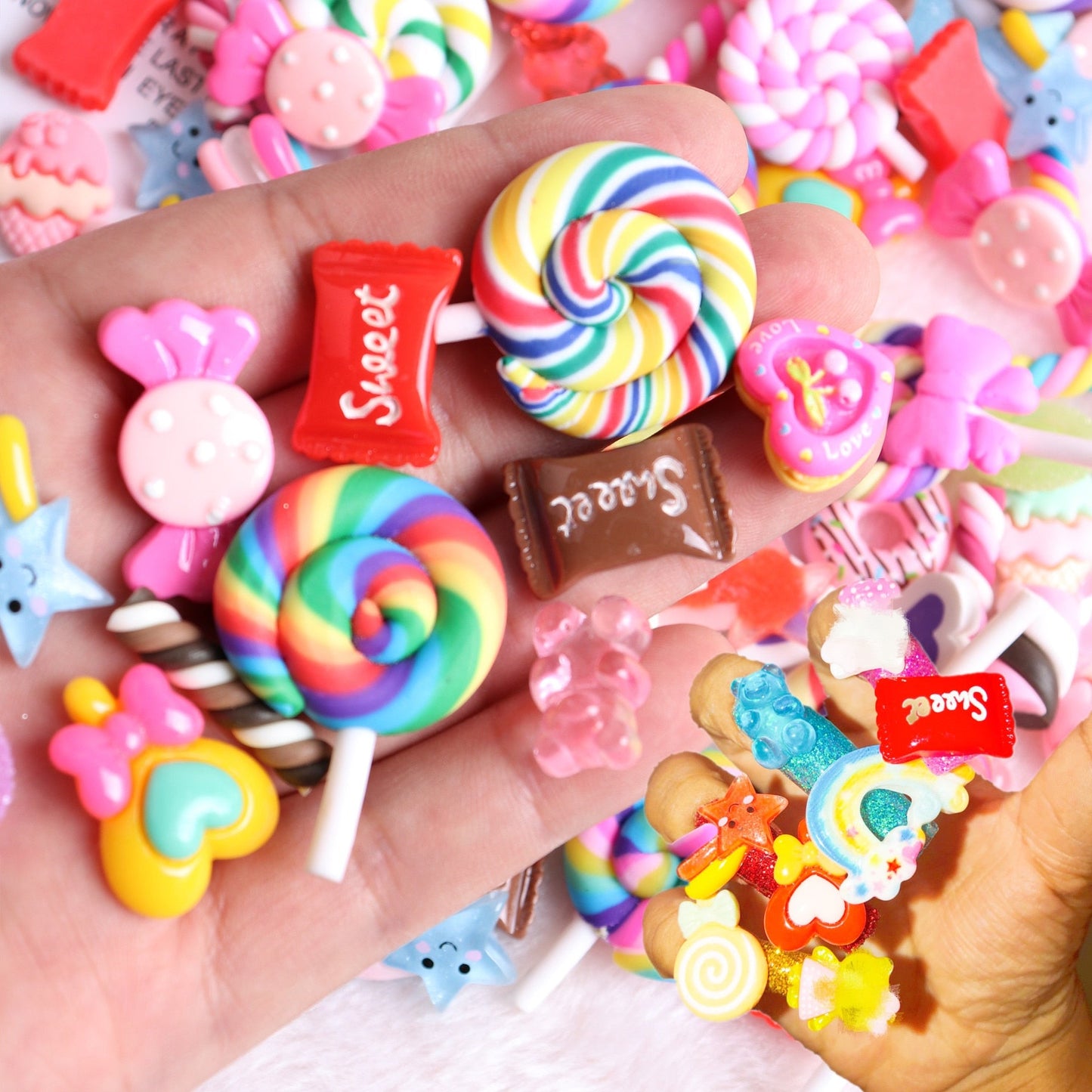 Breloques pour ongles en forme de bonbons