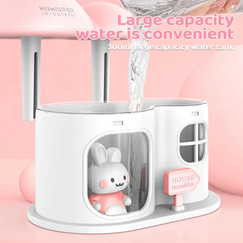 Bunny House Humidifier Night Light