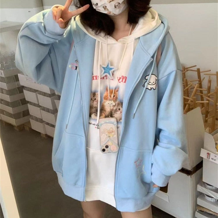 Sweat à capuche zippé en polaire