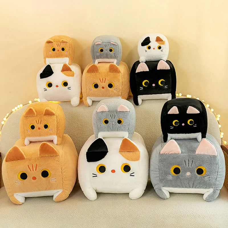 Peluches carrées Kawaii Neko