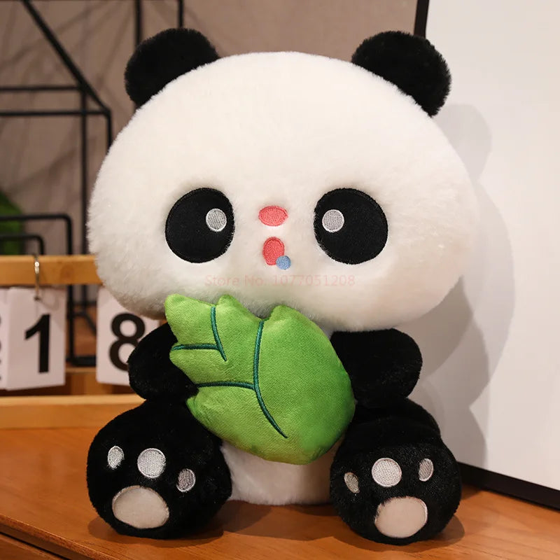 Peluches panda en bambou