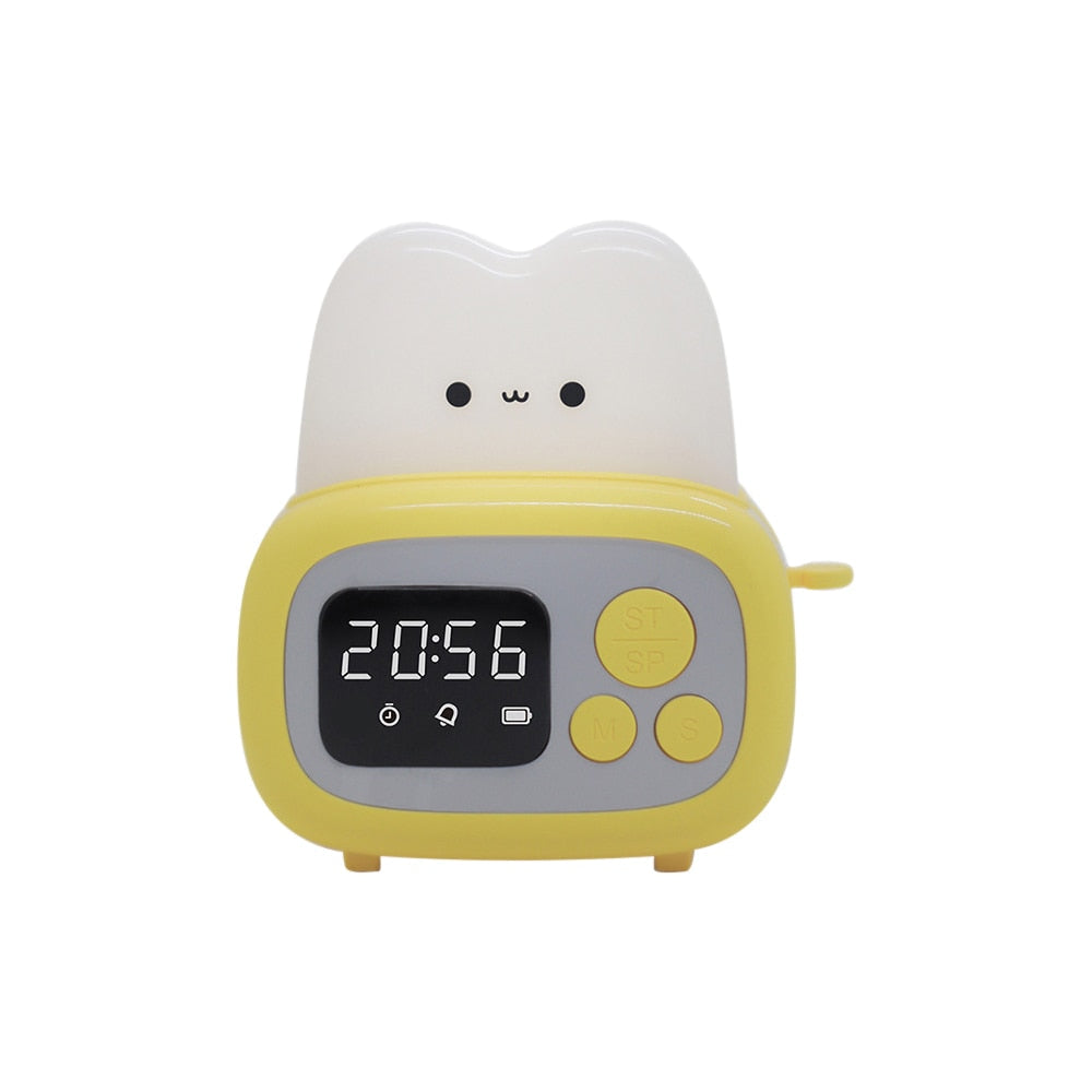 Reloj despertador tostador con luz nocturna