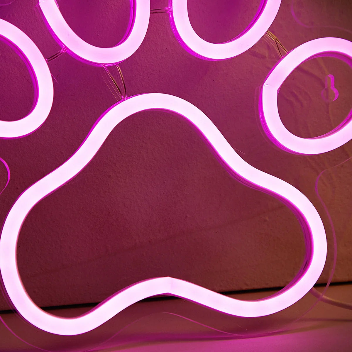 Lampe néon patte de chat kawaii