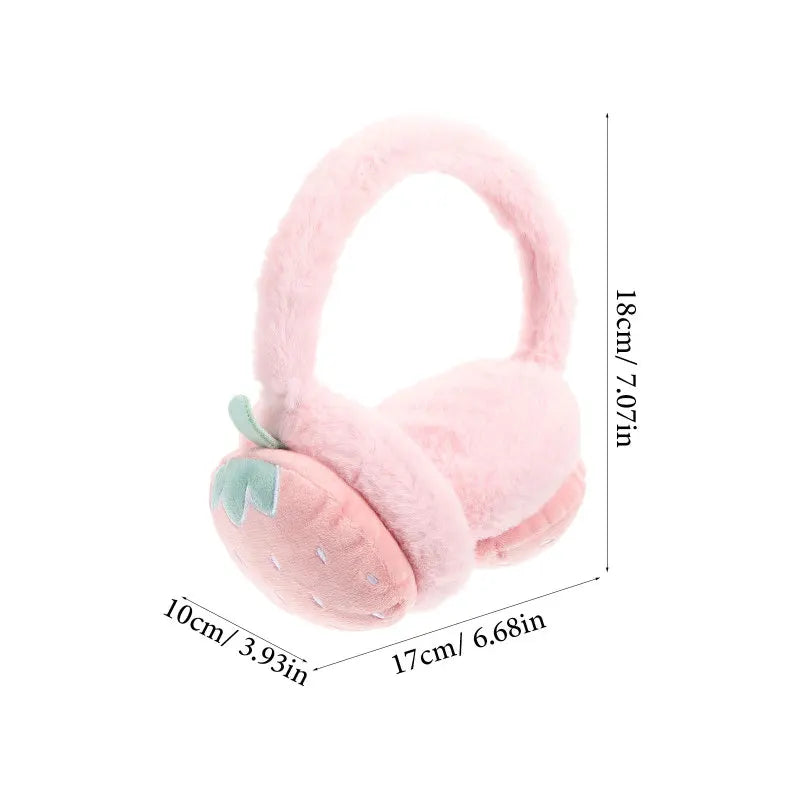 Cache-oreilles Kawaii rose fraise
