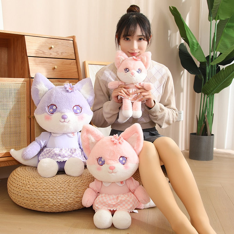 Peluche renard en fleurs de cerisier
