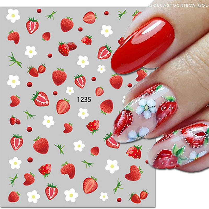 Décalcomanies Nail Art Fruits