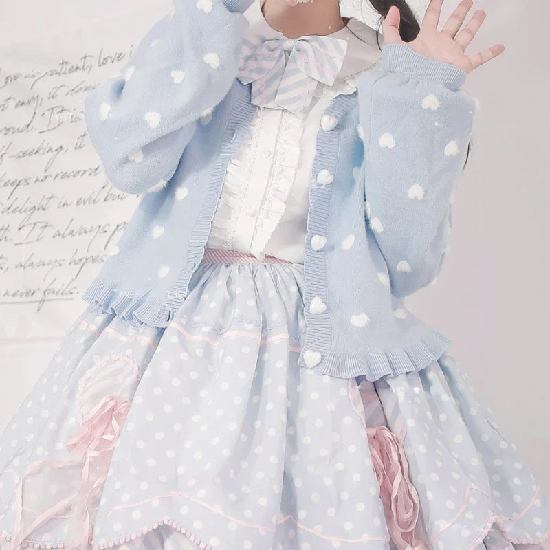 Heart Print Cardigan