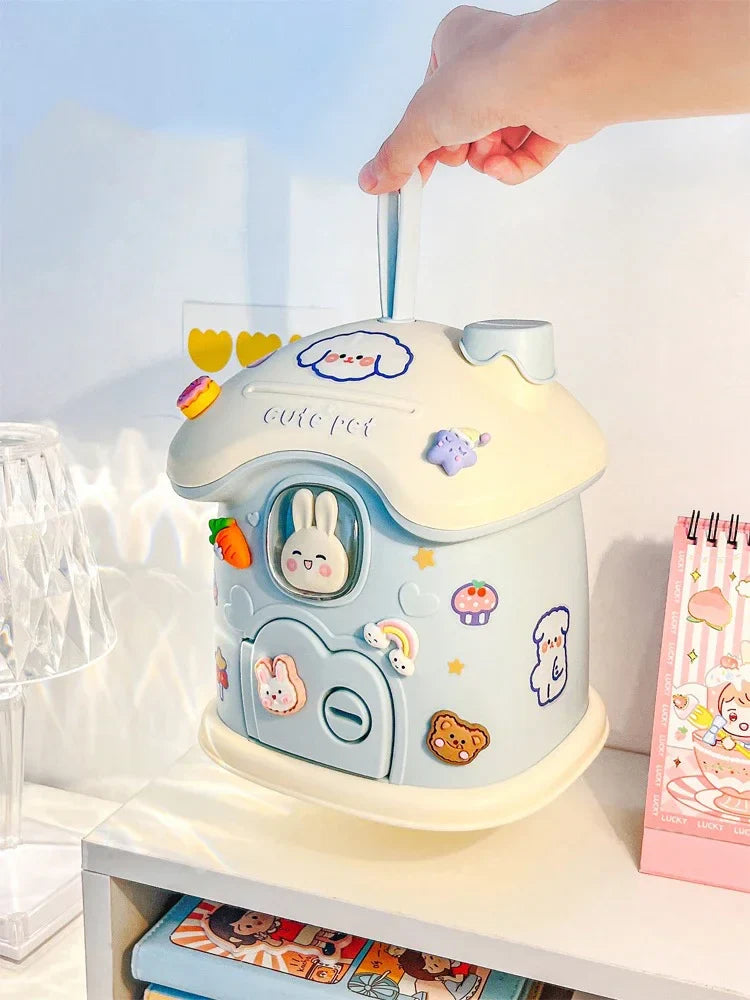 Cute Bunny House Coin Bank